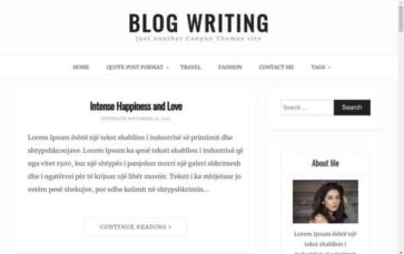Blog Writing (screenshot desktop)