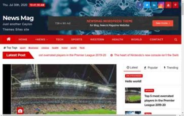 NewsMag (Ceylon Themes) - (screenshot desktop)