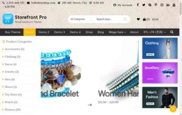 Storefront Pro (screenshot desktop)