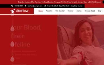 Blood Donation Campaign Pro (screenshot desktop)