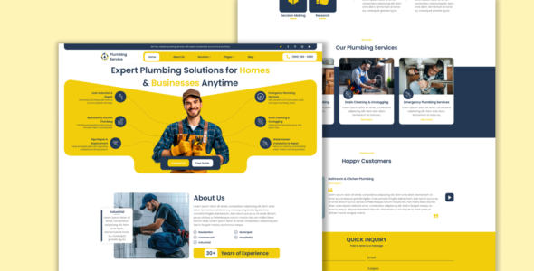 Classic Plumbing Services Pro (Classic Templates)