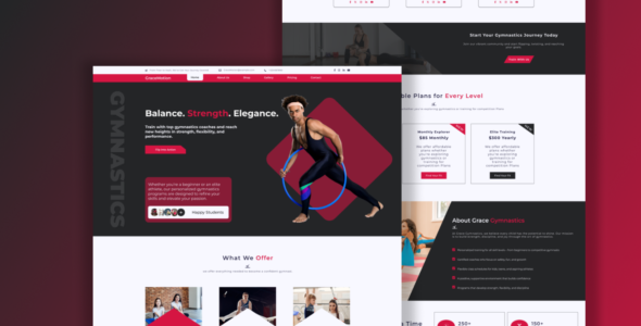 Gymnastics Center Pro (Classic Templates)