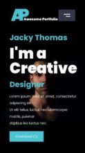 Awesome Portfolio (screenshot mobile)