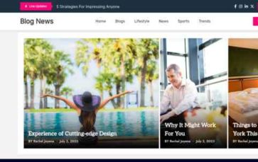 Blog News (Code Work Web) (screenshot desktop)