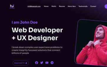 Max Portfolio (screenshot desktop)