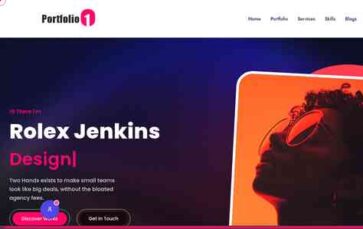 Portfolio One Pro (screenshot desktop)