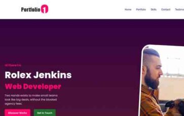 Portfolio One (screenshot desktop)