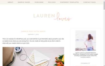Lauren Loves (screenshot desktop)