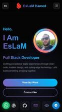 DevPortfolio (screenshot mobile)