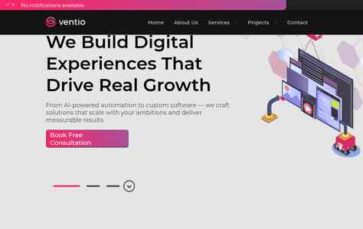 Ventio Agency (screenshot desktop)