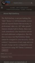 WPTubeGray (screenshot mobile)