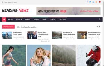 Heading News (screenshot desktop)