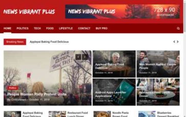 News Vibrant Plus (screenshot desktop)