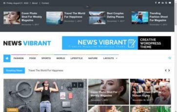 News Vibrant (screenshot desktop)