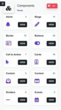 Bootstrap Component Blox Pro (screenshot mobile)