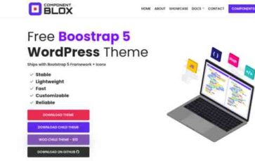 Bootstrap Component Blox (screenshot desktop)