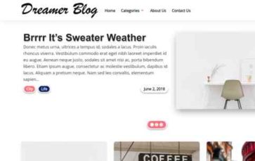 Dreamer Blog (screenshot desktop)