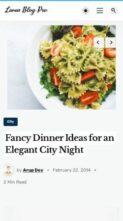 Luma Blog Pro (screenshot mobile)