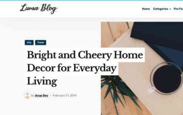 Luma Blog (screenshot desktop)