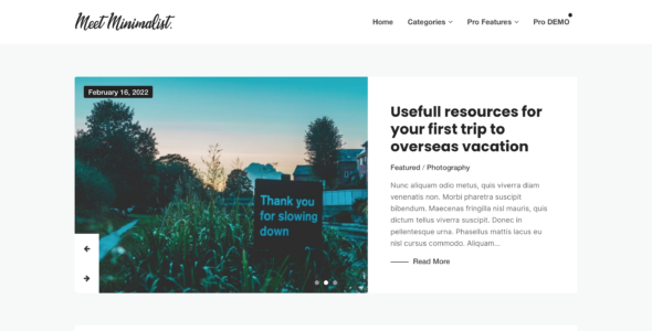 Meet Minimalist (Crafthemes)