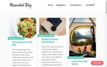 Minimalist Blog (Crafthemes) - (screenshot desktop)