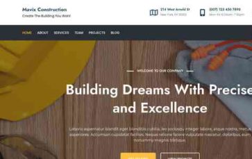 Mavix Construction (screenshot desktop)