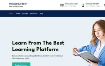 Mavix Education (screenshot desktop)