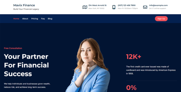 Mavix Finance (Creativ Themes)