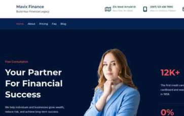 Mavix Finance (screenshot desktop)