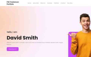 FSE Freelancer Portfolio Pro (screenshot desktop)