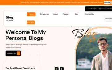 FSE Personal Blog Pro (screenshot desktop)