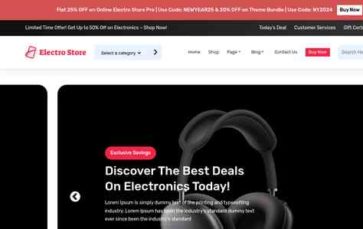 Online Electro Store Pro (screenshot desktop)