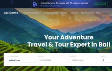 BaliRento (screenshot desktop)