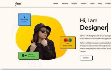 Adinda Portfolio Resume Pro (screenshot desktop)
