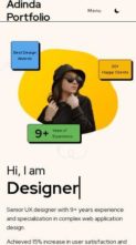 Adinda Portfolio Resume Pro (screenshot mobile)