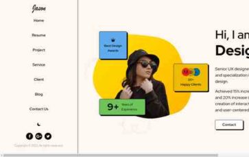 Jason Portfolio Resume Pro (screenshot desktop)