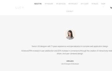 Luca Portfolio Pro (screenshot desktop)