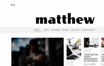 Matthew Magazine Blog Pro (screenshot desktop)