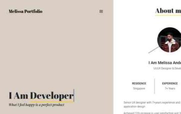 Melissa Portfolio Pro (screenshot desktop)