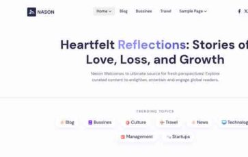 Nason Magazine Blog Pro (screenshot desktop)