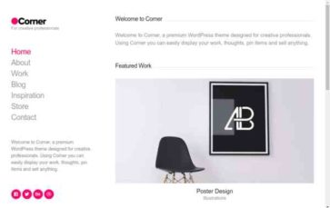 Corner (CSSIgniter) - (screenshot desktop)
