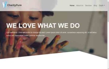 CharityPure (screenshot desktop)