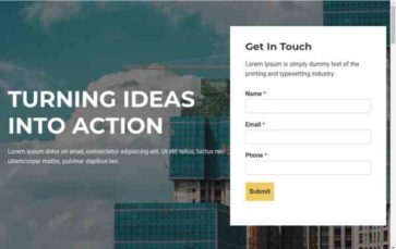 Construction Landing Page (CyberChimps) - (screenshot desktop)