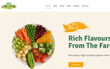 Screenshot Desktop Organic Store (CyberChimps) - (screenshot desktop)