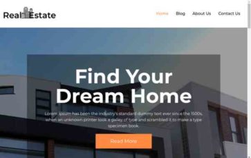 Screenshot Desktop Real Estate (CyberChimps) (screenshot desktop)
