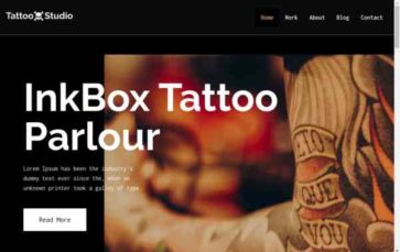 Tattoo Studio (CyberChimps) - (screenshot desktop)