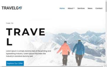 Travel Agency Gutenberg (screenshot desktop)