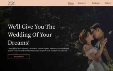 Screenshot Desktop Wedding Planner (CyberChimps) (screenshot desktop)