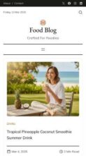 Food Blog FSE Pro (screenshot mobile)