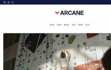 Lifestyle Blog Arcane Pro (screenshot desktop)